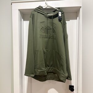 NEW Under Armour Olive Green Freedom Pullover Hoodie size 5XLT